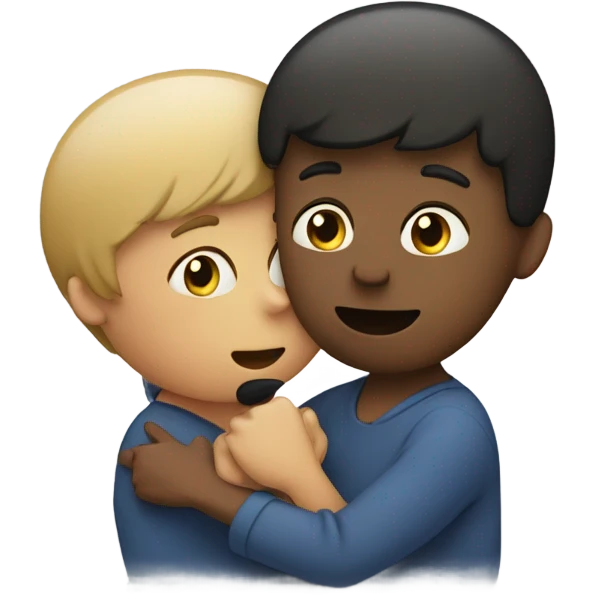 hug + shhh emoji