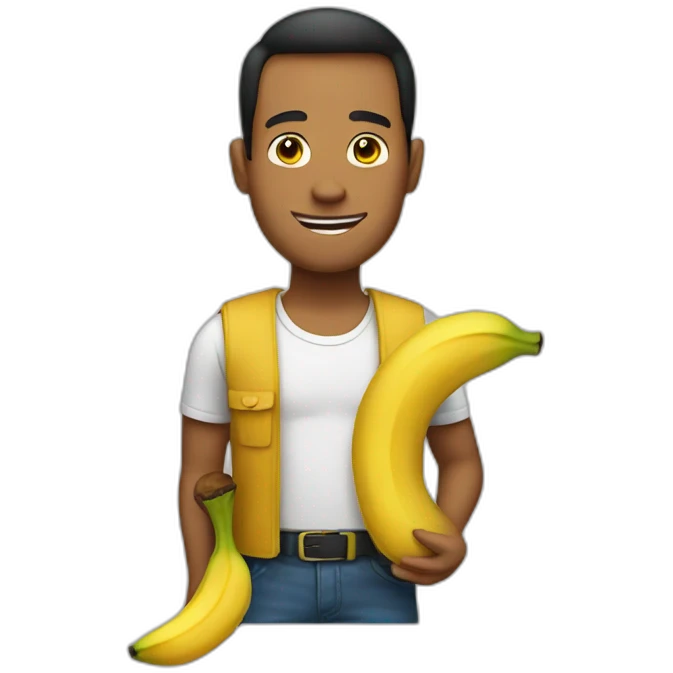 man holding a banana emoji
