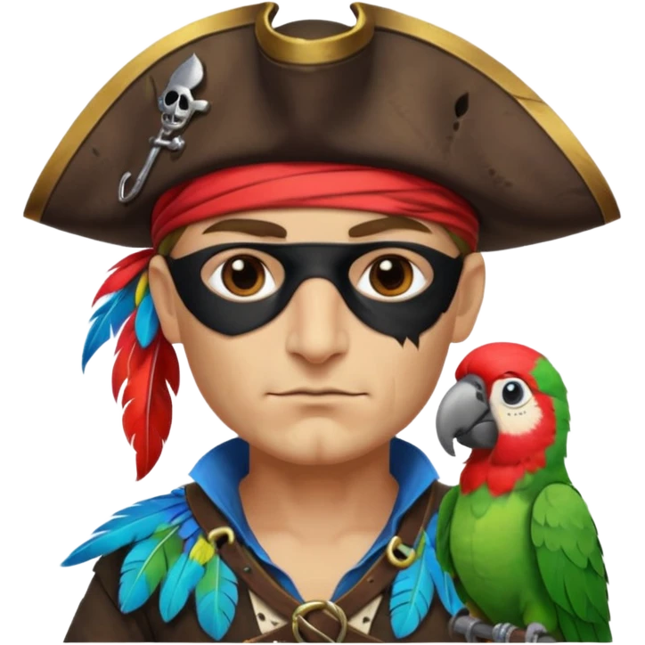 pirate and parrot emoji