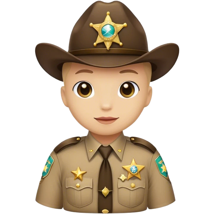 dolphin, in sheriff attire, with badge emoji