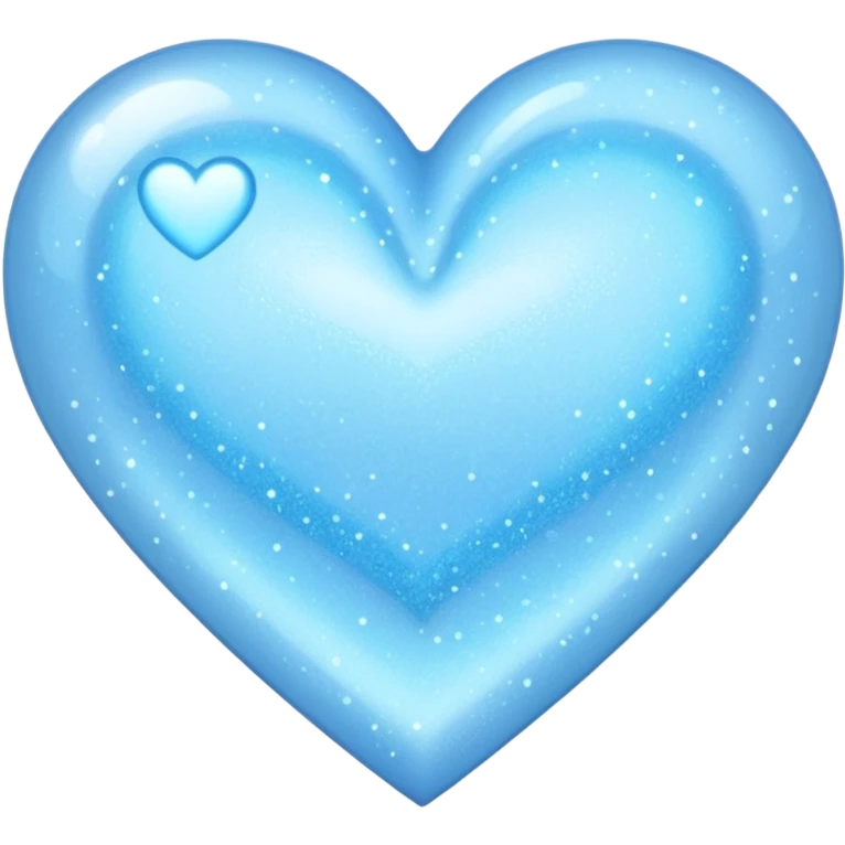 Light sky blue heart with sparkles  emoji
