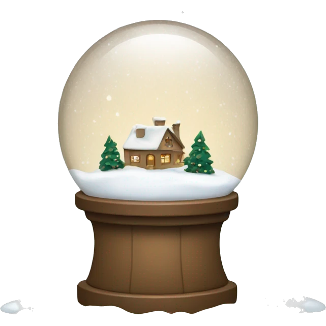 Beige snowy snow globe emoji