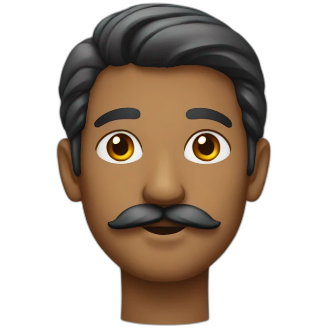 sri lankan man with a mustache emoji