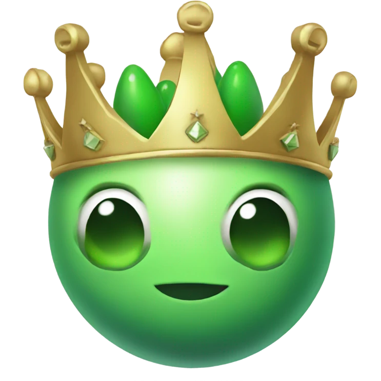 green egg with crown emoji
