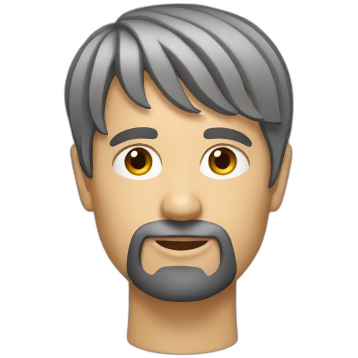 White male curtain haircut emoji