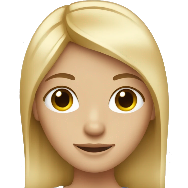 blonde girl with straight hair emoji