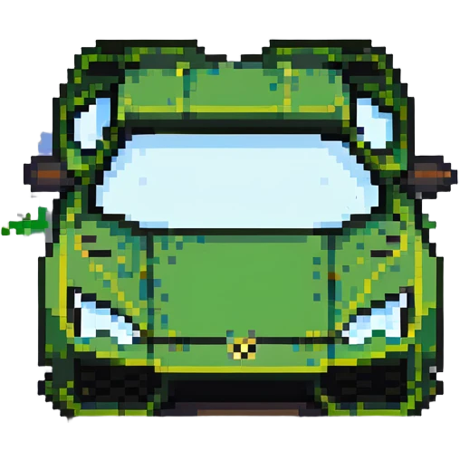 blocky Minecraft Lamborghini supercar emoji