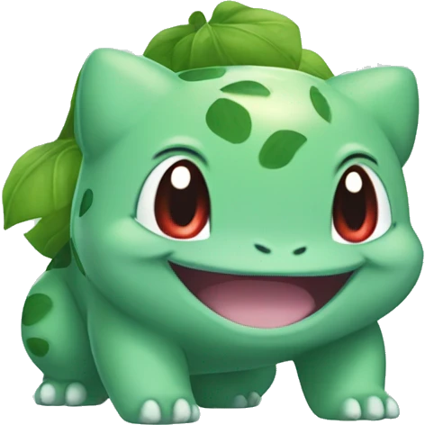 Happy bulbasaur emoji