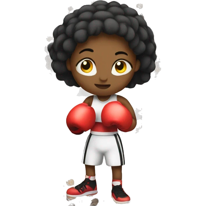 Girl is boxing emoji