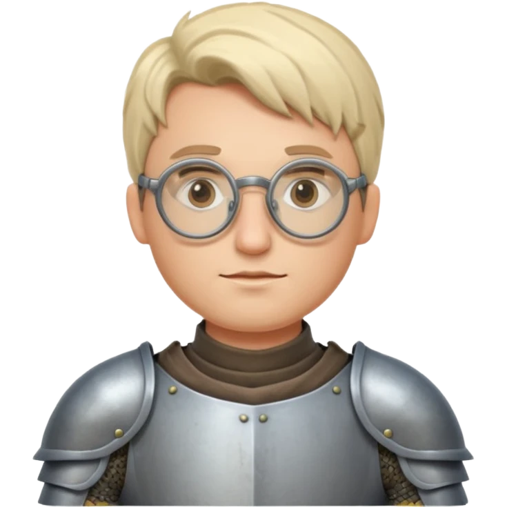 Knights with Glasses: Knight in armor with round glasses
















 emoji