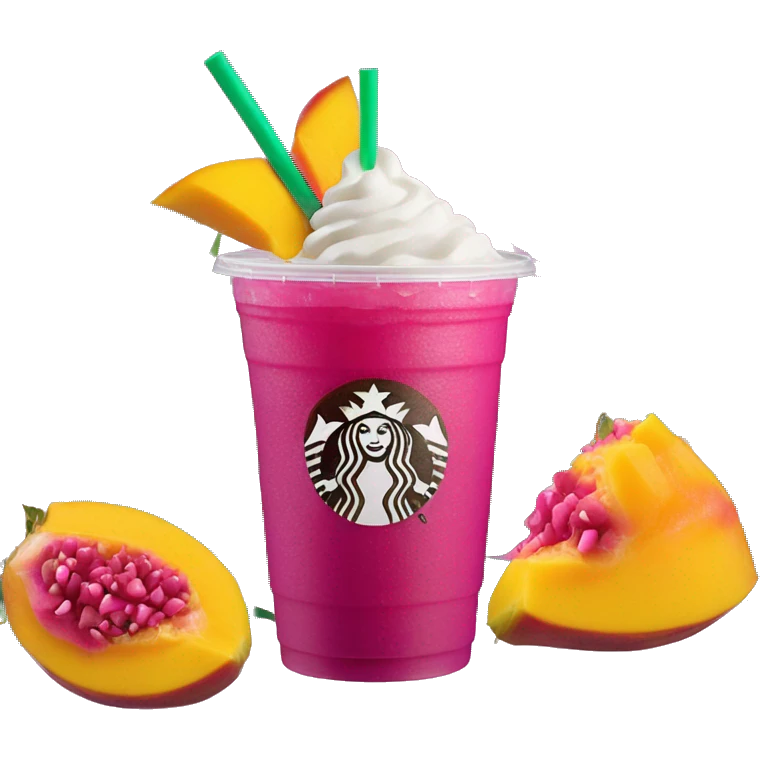 starbucks Mango dragonfruit refresher  emoji