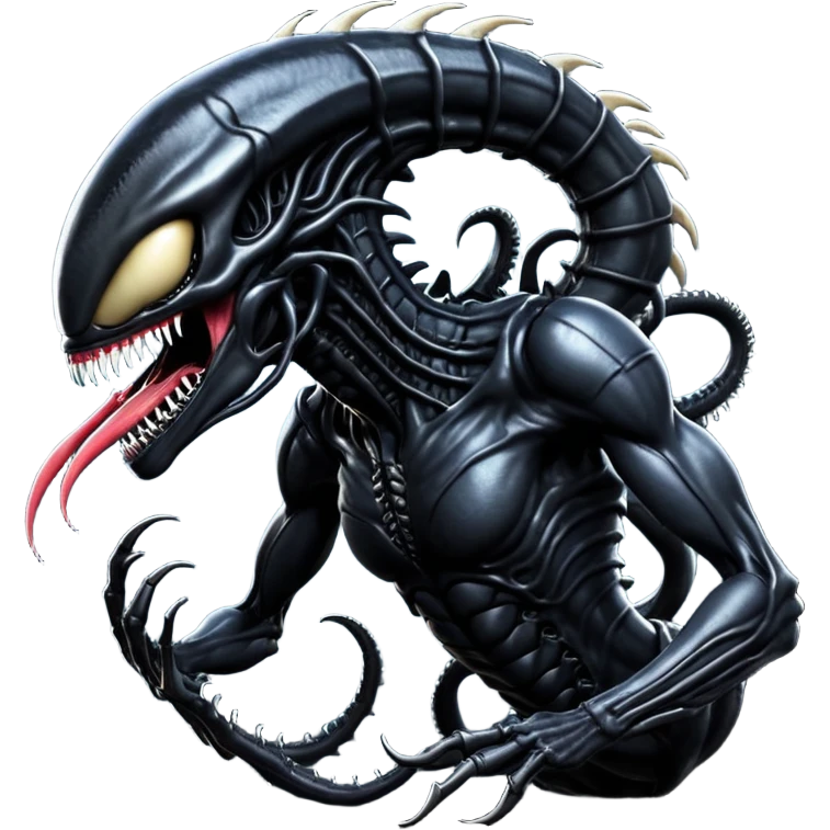  Venom-Xenomorph-hybrid-fantasy-creature emoji