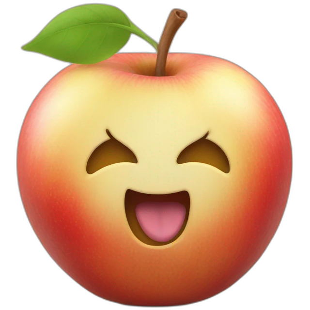 Un chat dans une pomme emoji