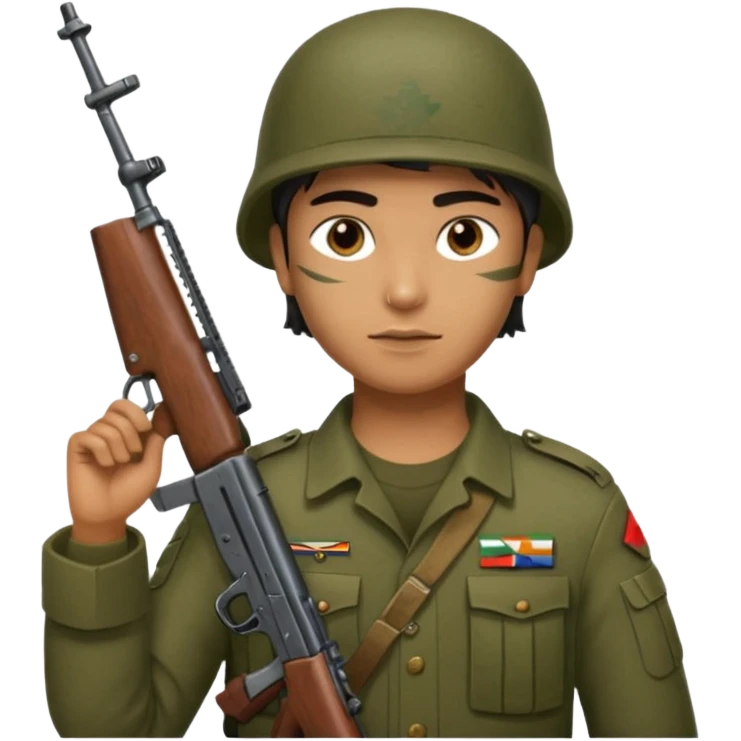 indian army ak47 gun emoji