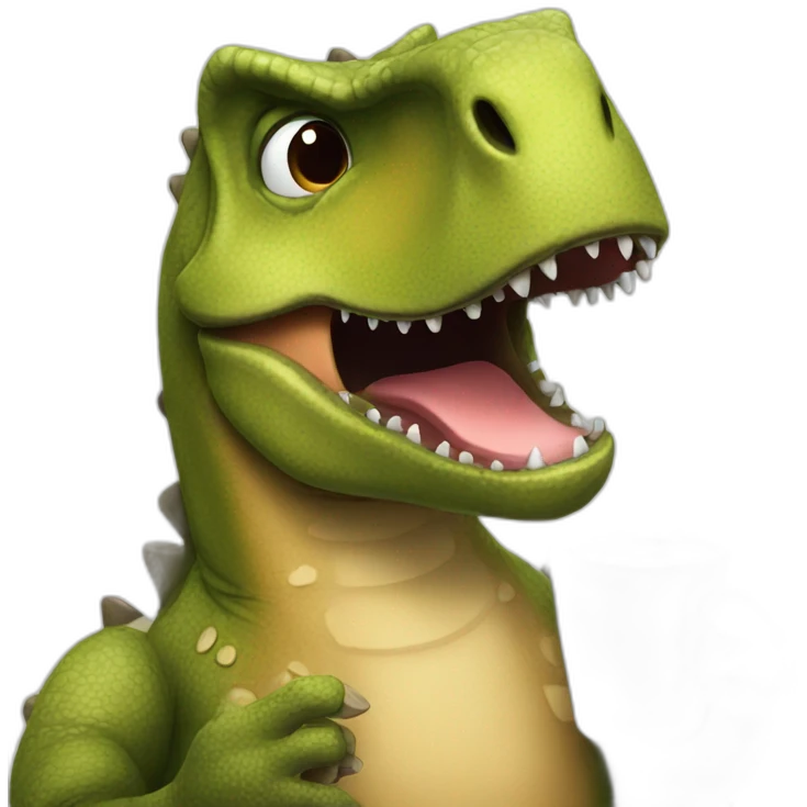 dinosaur drinks coffee emoji