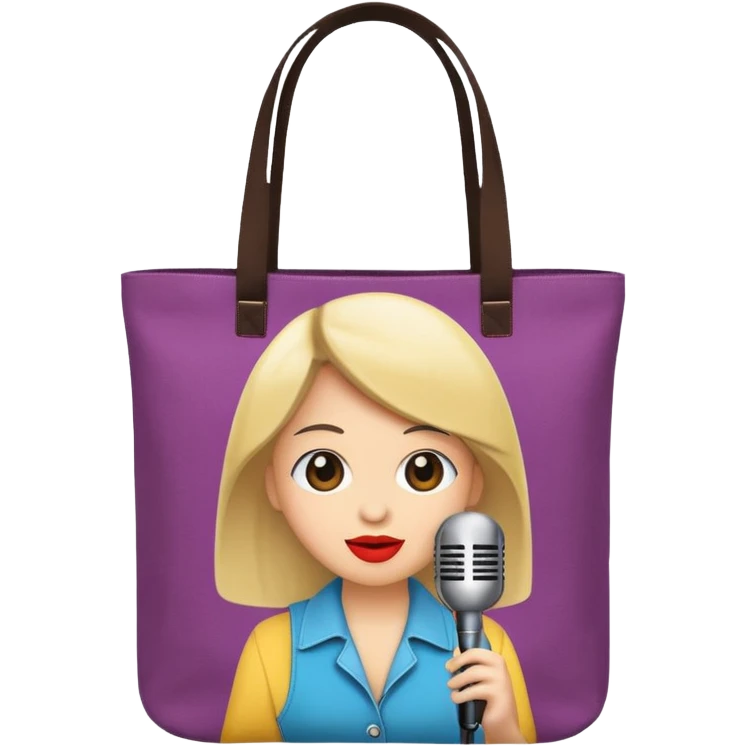singer themed tote bag emoji