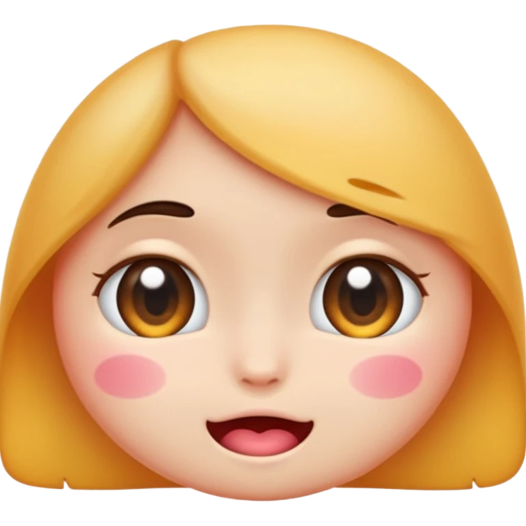 Make a cute shy 😌 in this emoji not a human i need  emoji