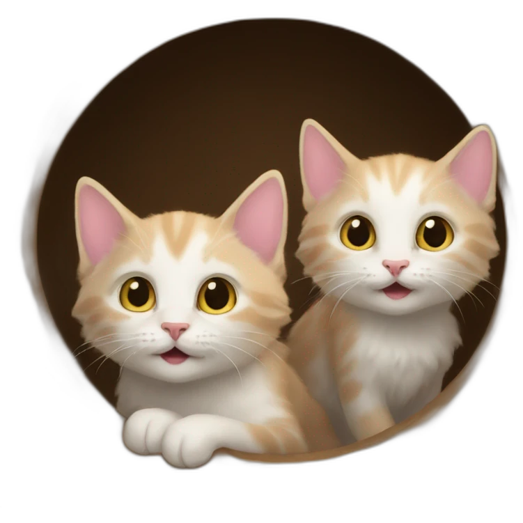 Two Kittens in hobbit world  emoji