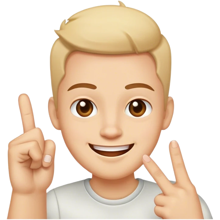 Happy face with middle finger  emoji