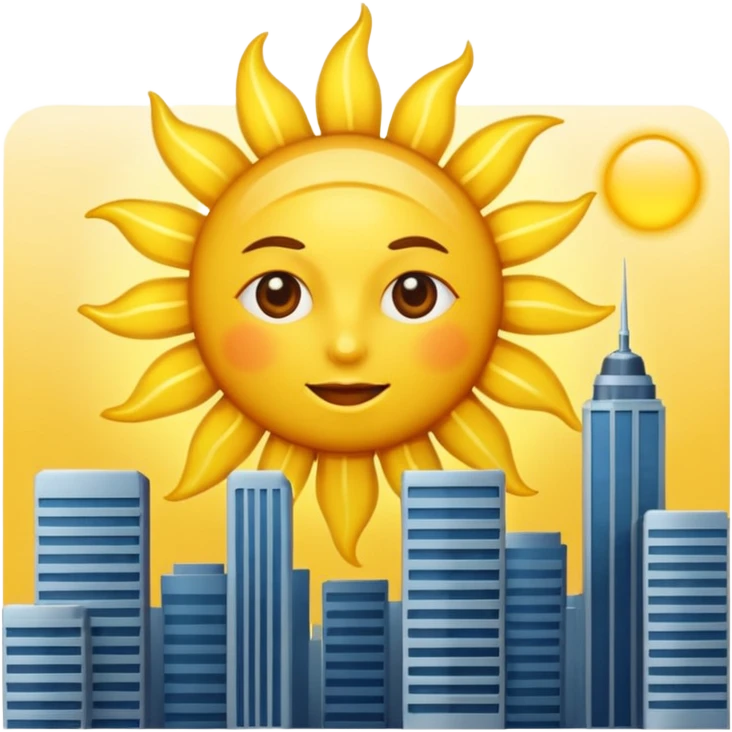 Sun in the city emoji