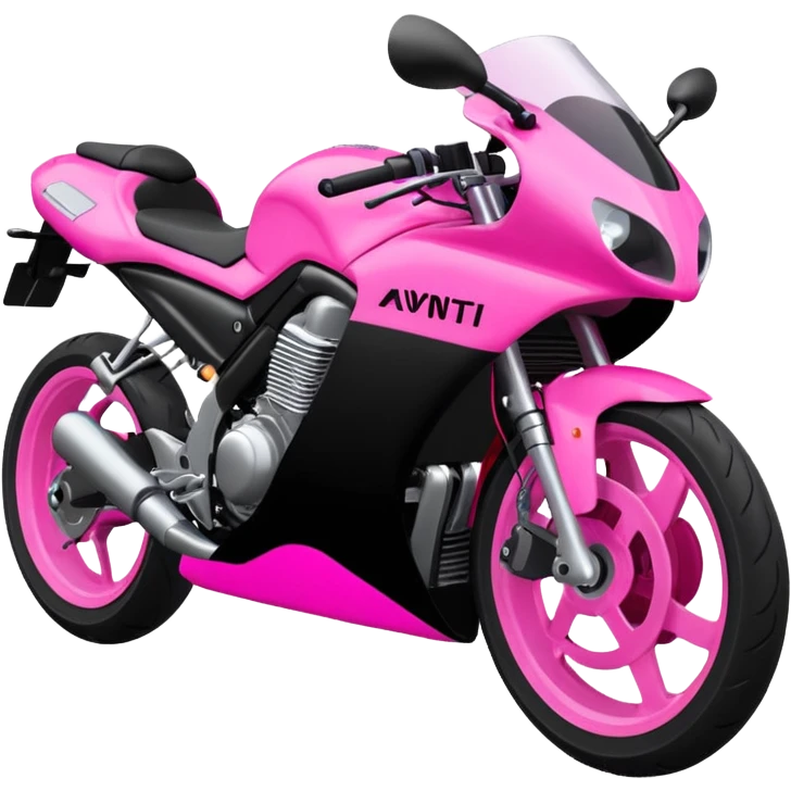 moto sportiva con scritta nera e solo avanti rosa fluorescente  emoji