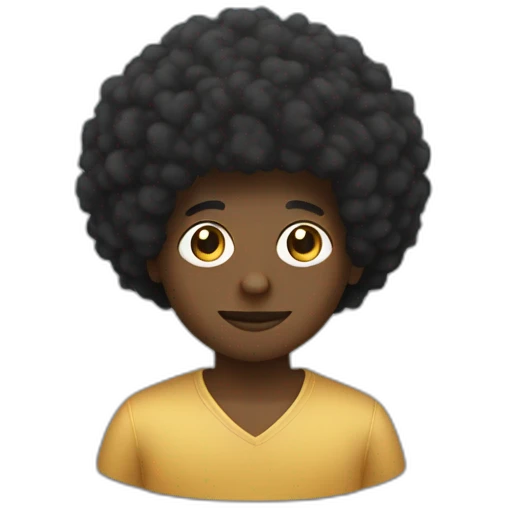 Afro boy that is a software tester emoji