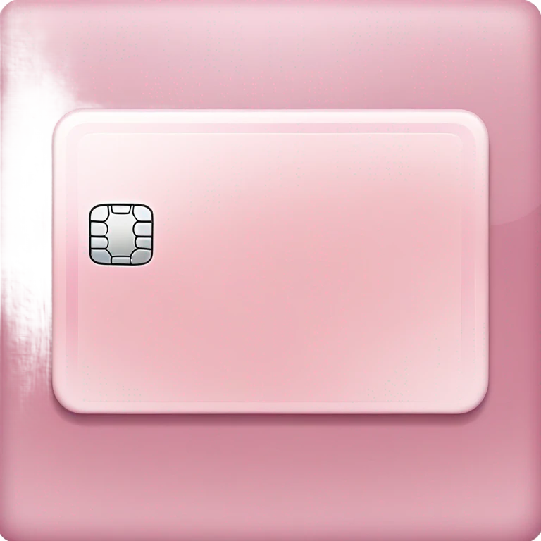 light pink "American express" credit card, glossy finish emoji
