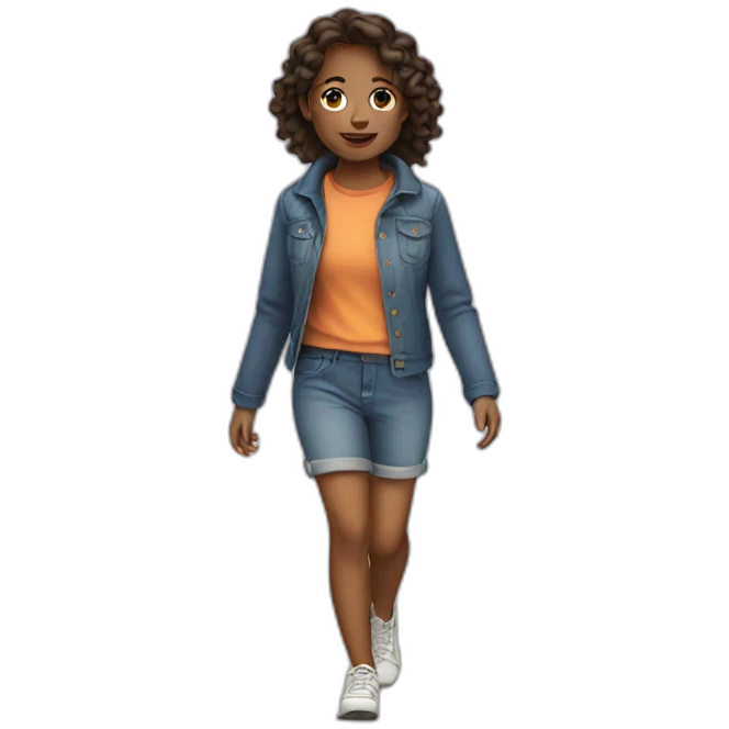 girl walking emoji