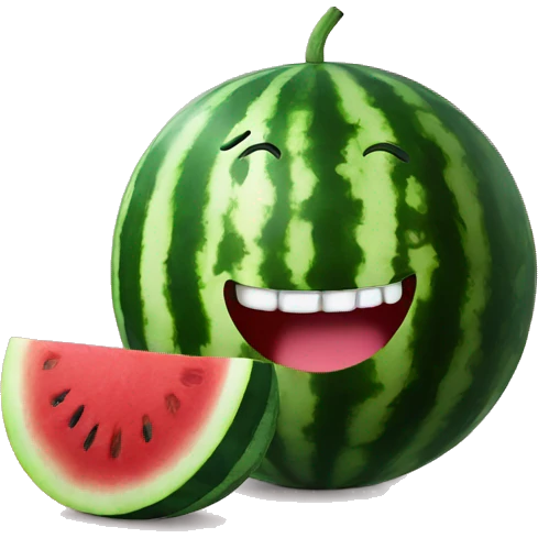 Smiley face watermelon  emoji