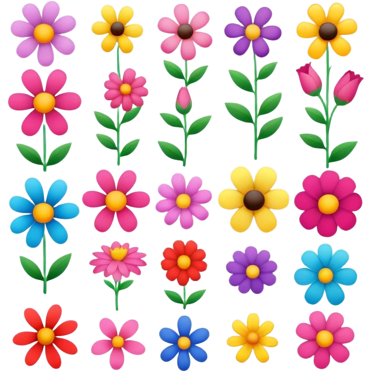 Flowers that spell "Alina" emoji