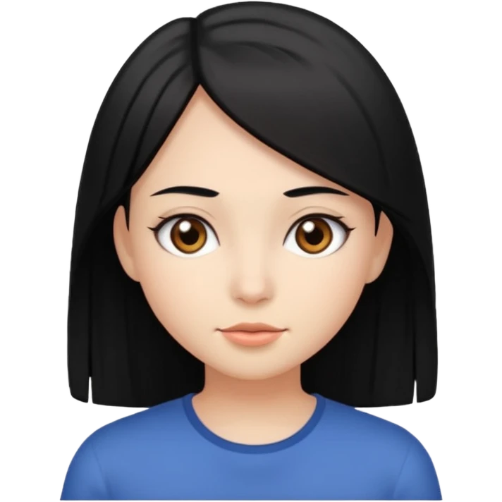 girl with black straight hair emoji