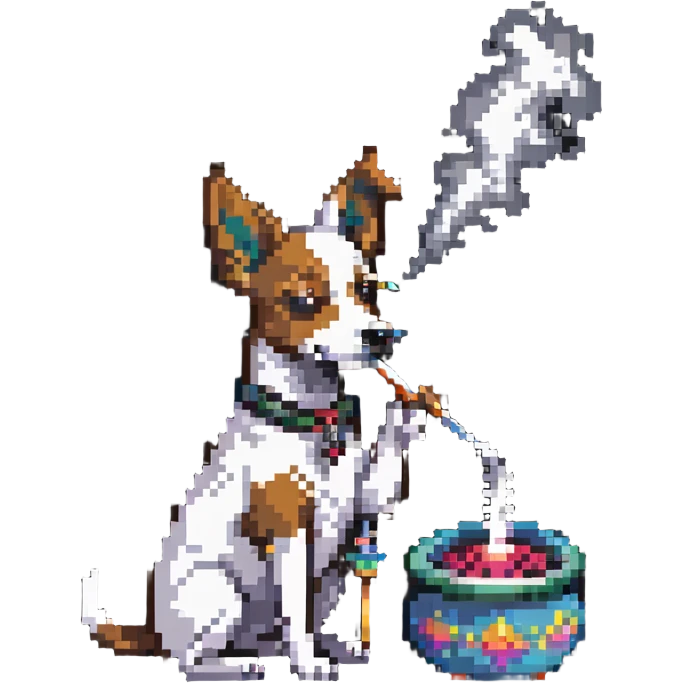 dog smoking shisha emoji