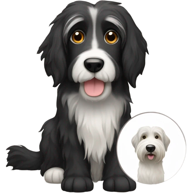 Black Bearded collie x Labrador emoji