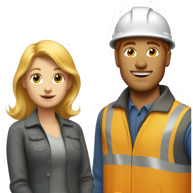 blonde woman and redhead construction guy emoji
