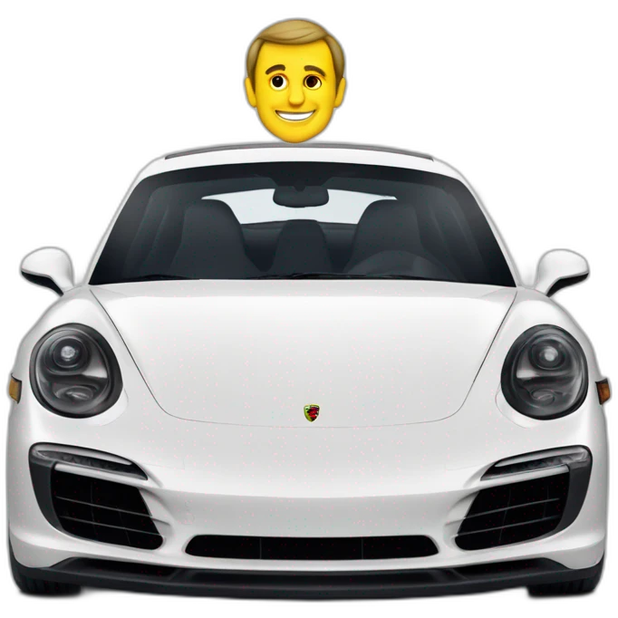 macron dans une porsche emoji
