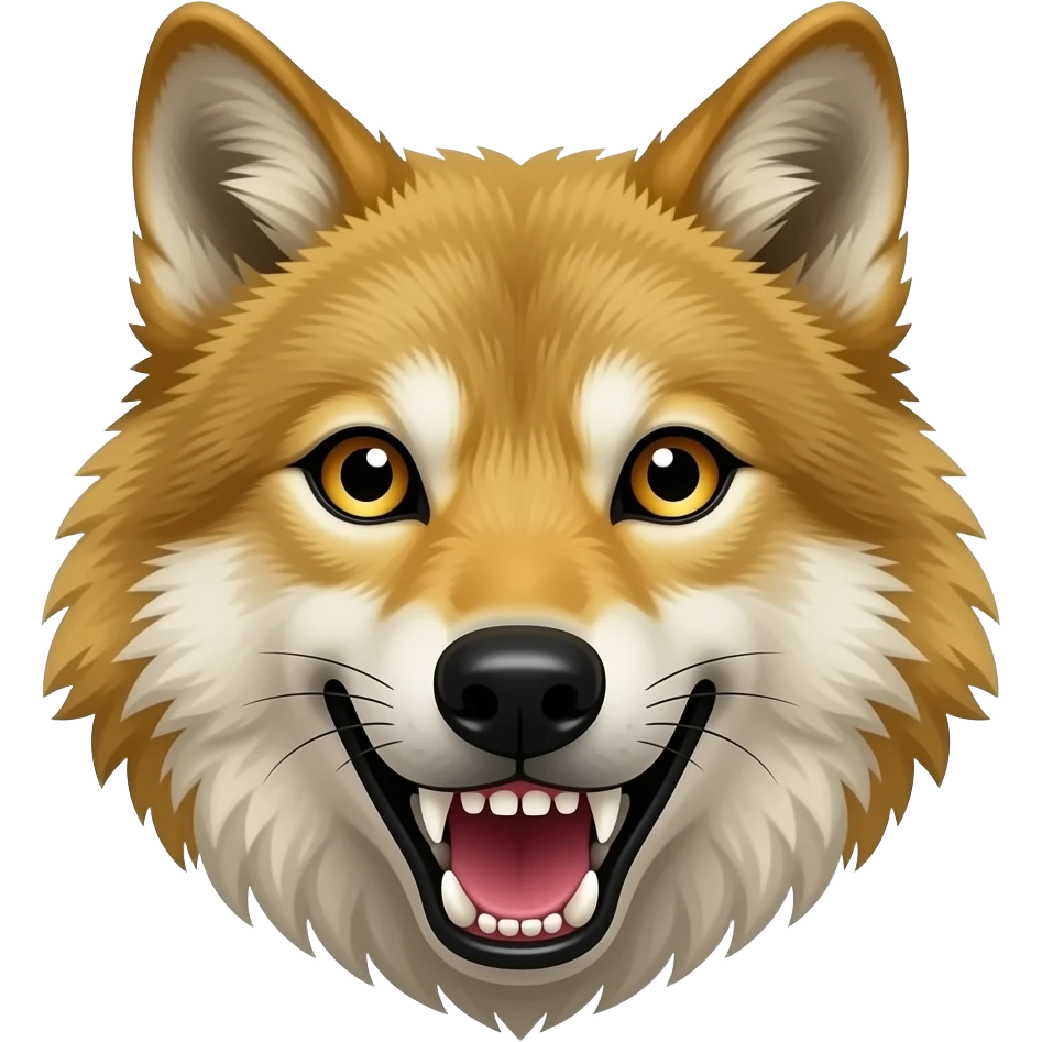 Yellow wolf face emoji