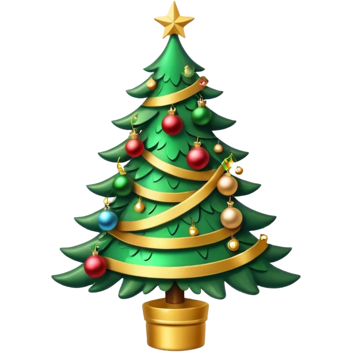 Create a sparkling Christmas tree emoji emoji