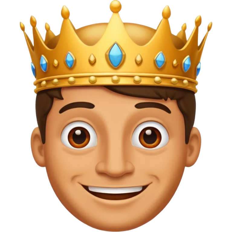 Catoon men king face with fly emoji