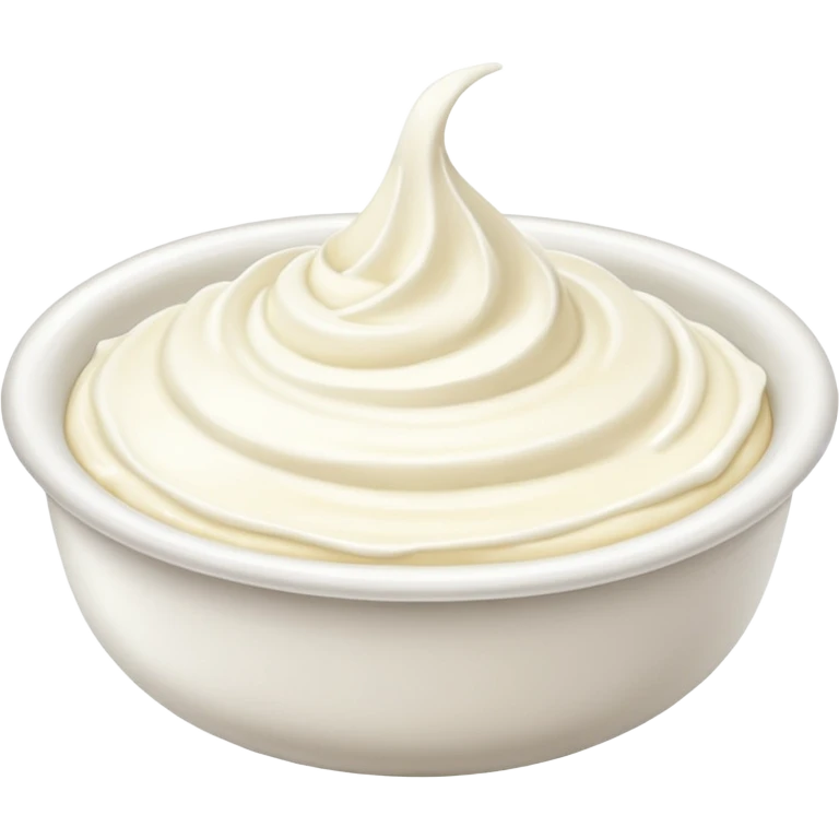 ricotta cream, dollop shape, no container emoji