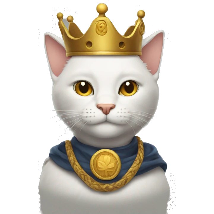 cat king half body  emoji