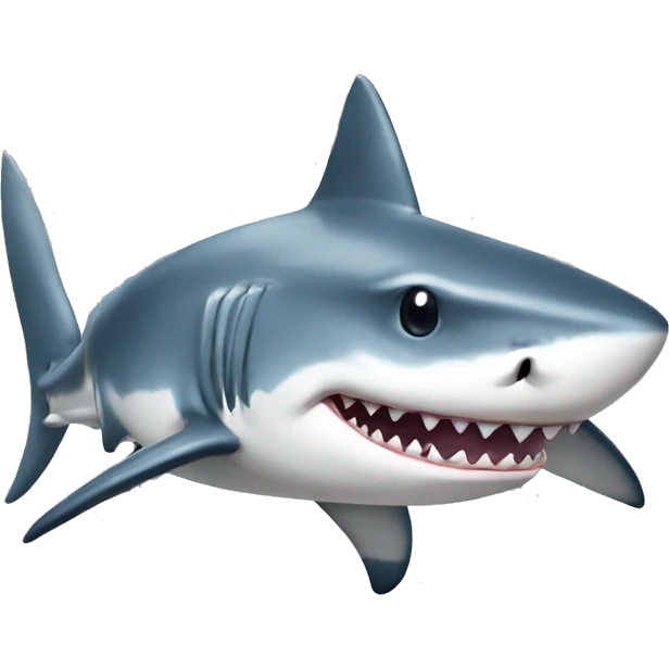 Shark wearing massive silver chain emoji