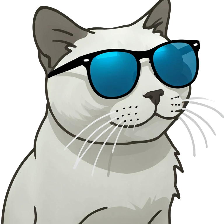 Cat with sunglasses emoji