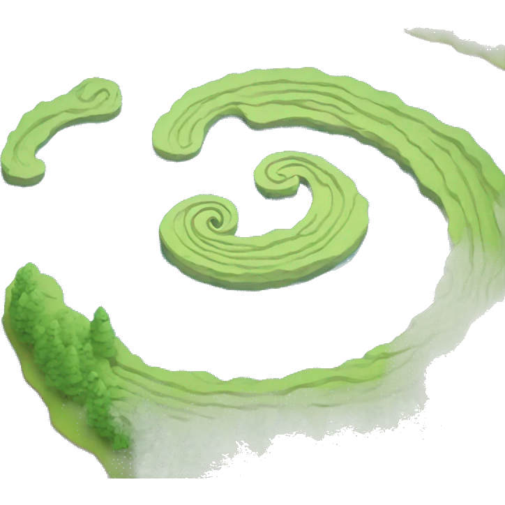 lake and spiral emoji