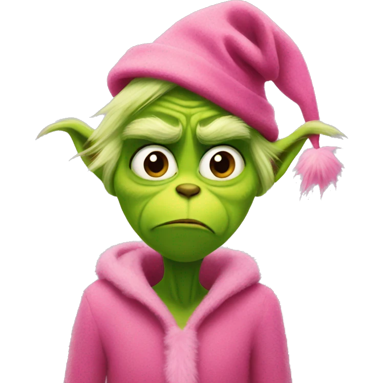 grinch with pink nails emoji