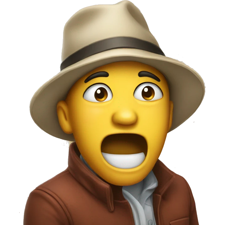 crying laughing wearing a hat emoji