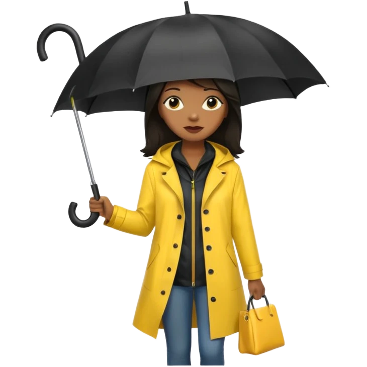 Street Umbrella Walker black woman emoji