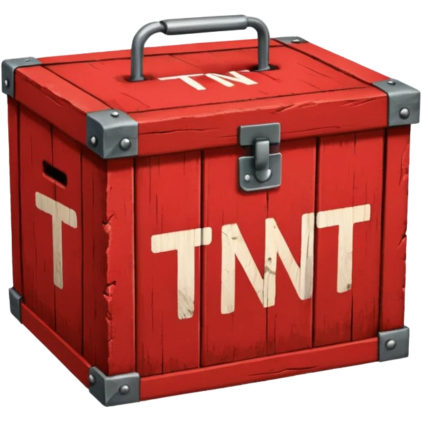 a red box with word TNT on it























 emoji