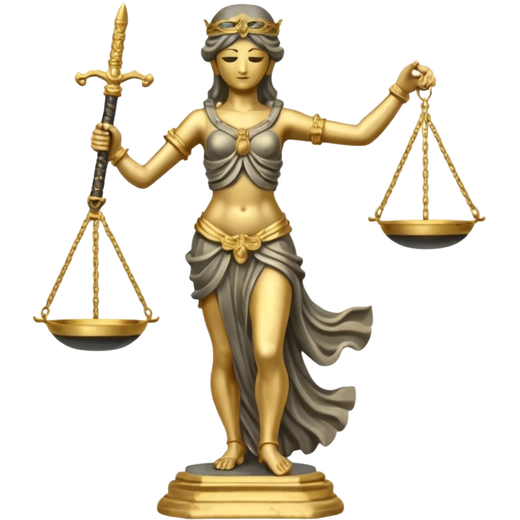 gold Justitia statue emoji