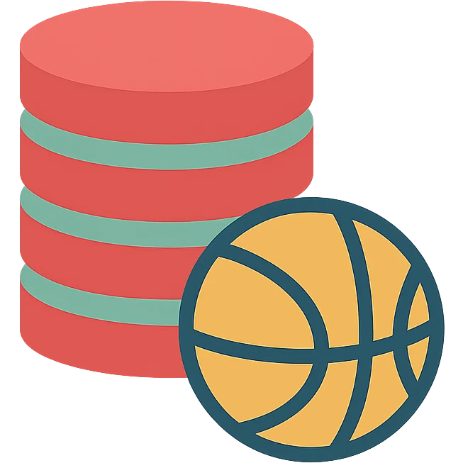 betting logo featuring a stack of poker chips and a sports ball, bold and simple emoji