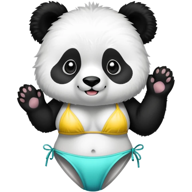 Panda wearing a bikini  emoji